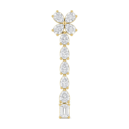 Lena earrings in 14K yellow gold with a lab-grown diamond