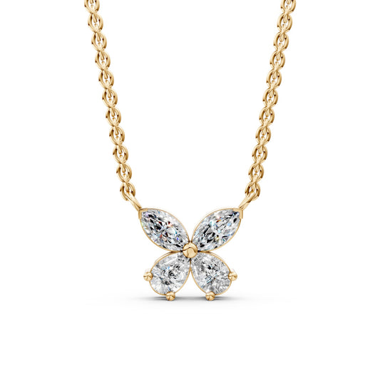 Livia pendant in 14K yellow gold with a lab-grown diamond