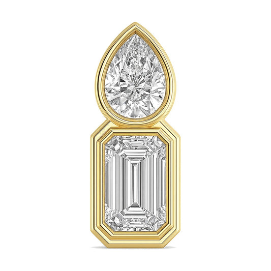 Valentina earrings in 14K yellow gold with a lab-grown diamond