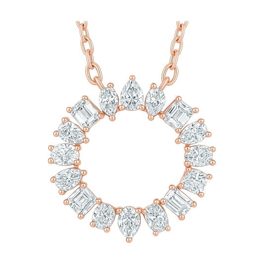 Amara pendant in 14K rose gold with a lab-grown diamond