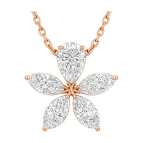 Anais pendant in 14K rose gold with a pear-cut lab-grown diamond