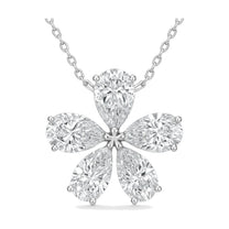 Anais pendant in 14K white gold with a pear-cut lab-grown diamond