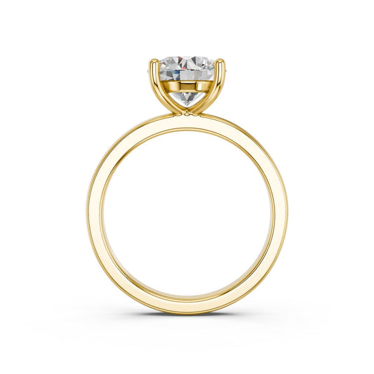 Celia ring in 14K yellow gold with a round-cut lab-grown diamond