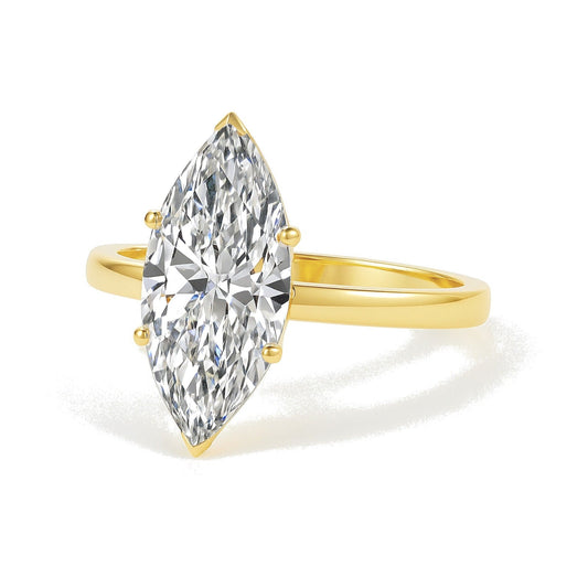 Constance ring in 14K yellow gold with a lab-grown diamond