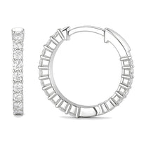 Josephine earrings in 14K white gold with a lab-grown diamond