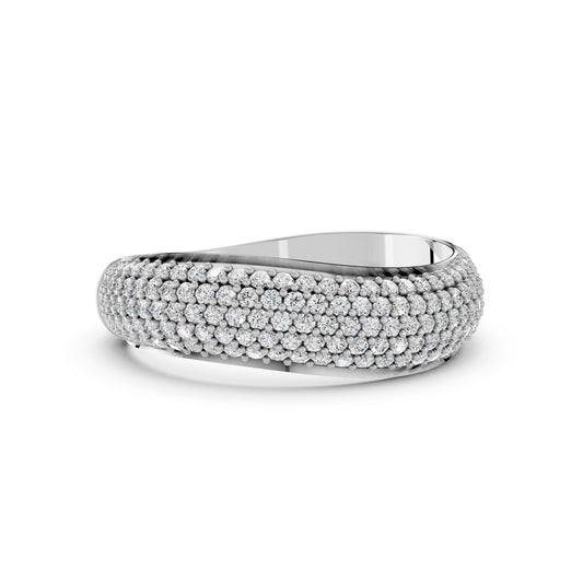Leonore ring in 14K white gold with a lab-grown diamond