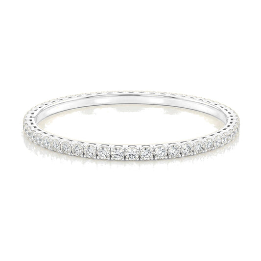 Louise bracelet in 14K white gold with a lab-grown diamond