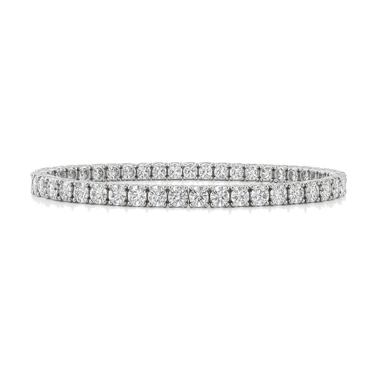 Noemie bracelet in 14K white gold with round-cut lab-grown diamonds