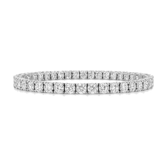 Océane bracelet in 14K white gold with round-cut lab-grown diamonds