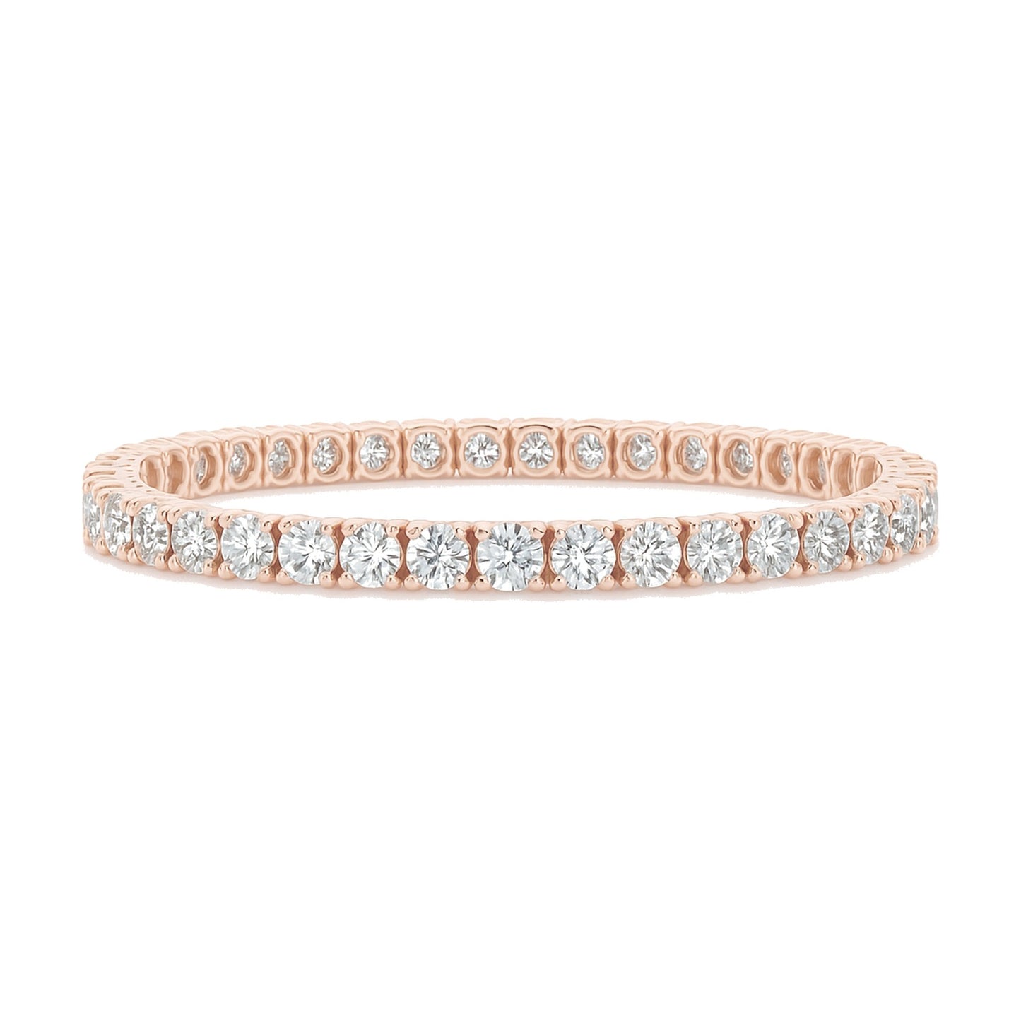 Ophelie bracelet in 14K rose gold with round-cut lab-grown diamonds