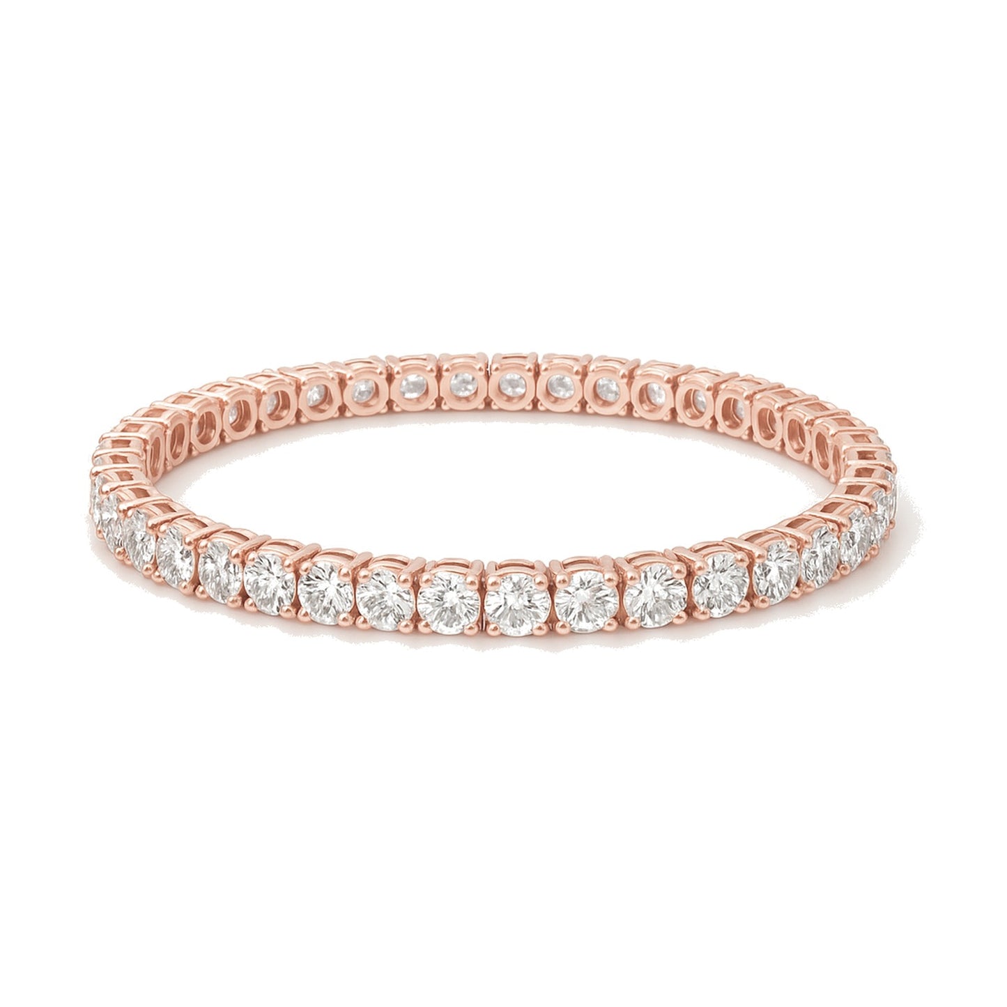 Ophelie bracelet in 14K rose gold with round-cut lab-grown diamonds