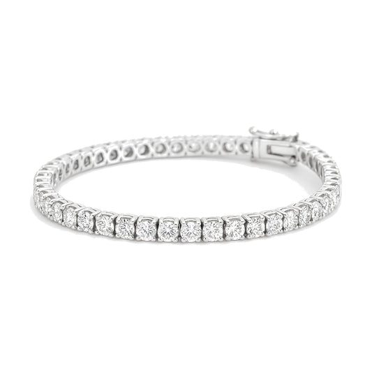 Ophelie bracelet in 14K white gold with round-cut lab-grown diamonds