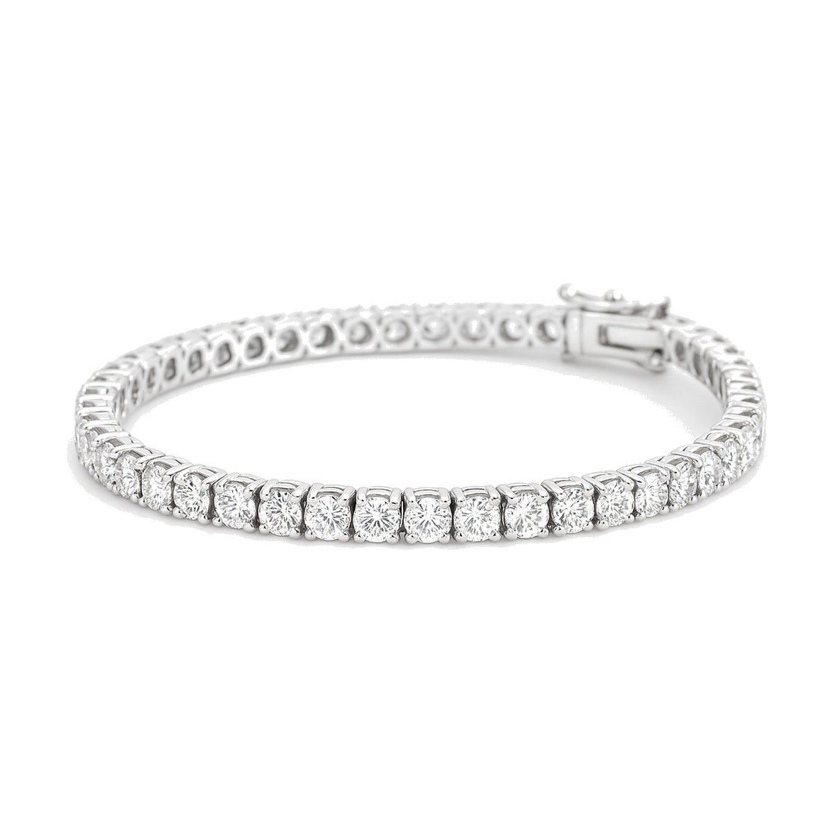 Ophelie bracelet in 14K white gold with round-cut lab-grown diamonds