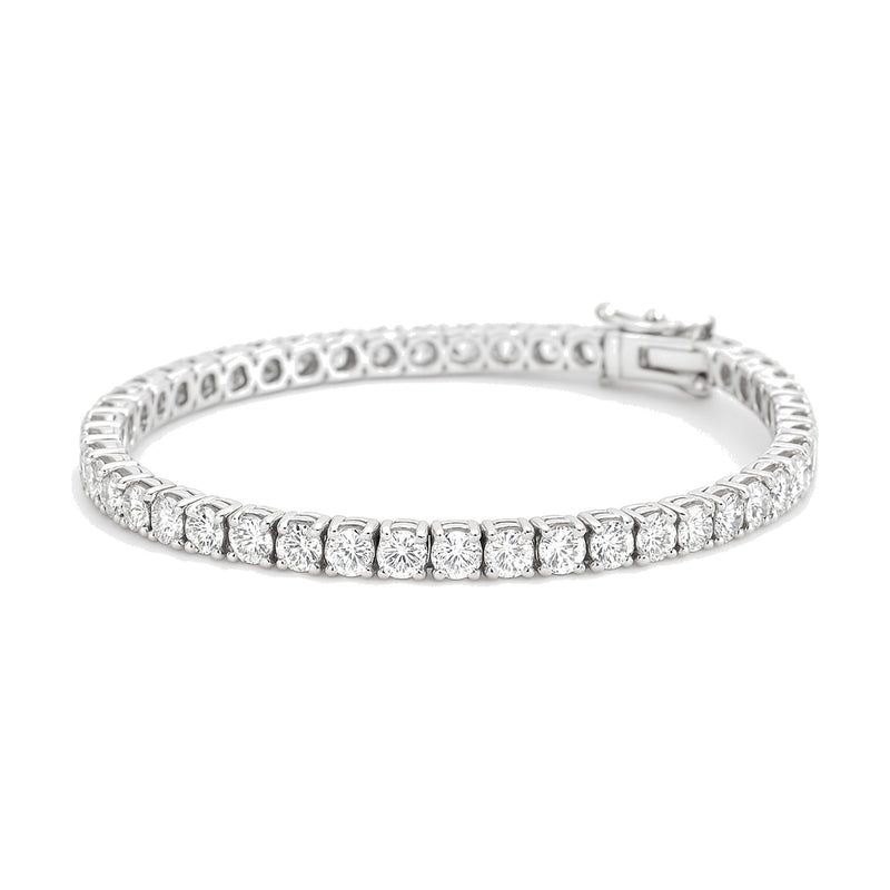 Ophelie bracelet in 14K white gold with round-cut lab-grown diamonds