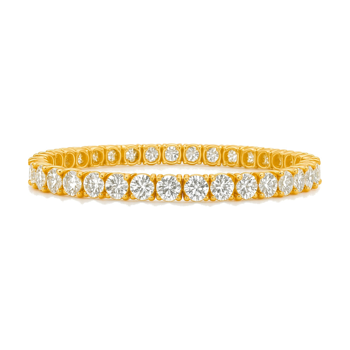 Ophelie bracelet in 14K yellow gold with round-cut lab-grown diamonds