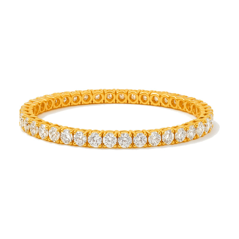Ophelie bracelet in 14K yellow gold with round-cut lab-grown diamonds