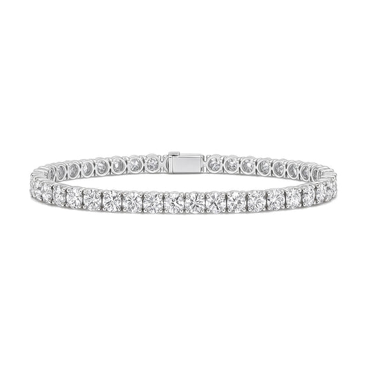 Orianne bracelet in 14K white gold with round-cut lab-grown diamonds