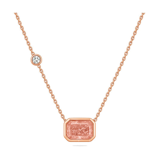 Zelie pendant in 14K rose gold with a radiant-cut lab-grown diamond