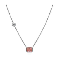 Zelie pendant in 14K white gold with a radiant-cut lab-grown diamond