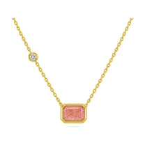 Zelie pendant in 14K yellow gold with a radiant-cut lab-grown diamond