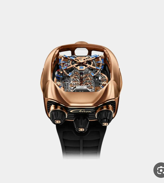 Jacob & Co. Bugatti Chiron Tourbillon in red gold, front view