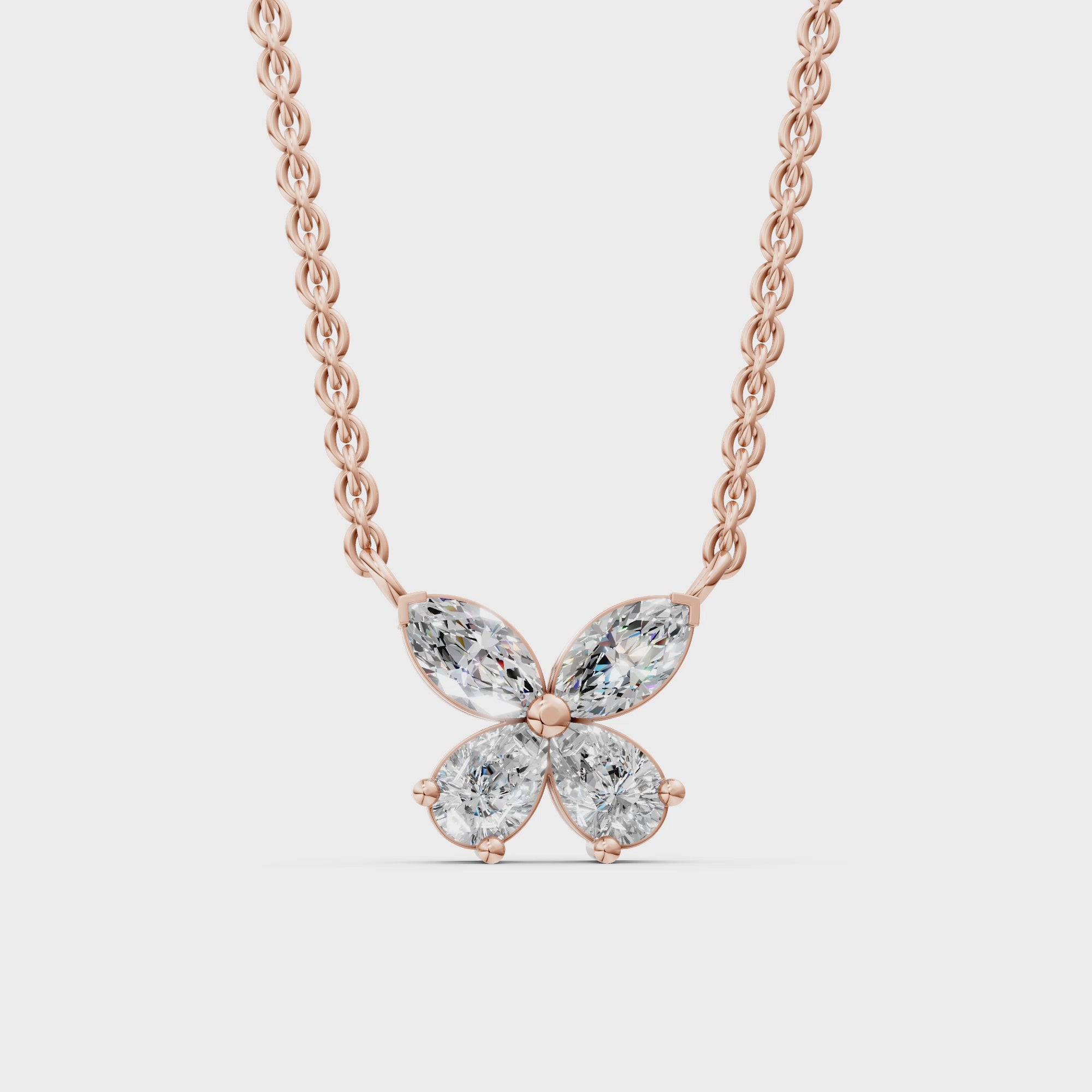 Livia — Diamond Pendant — זהב ורוד — וידאו